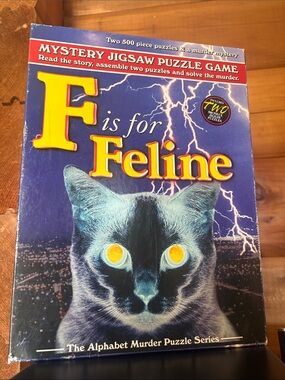 2001 F is for Feline Mystery Jigsaw Puzzle,
Alphabet Murder Puzzle Series